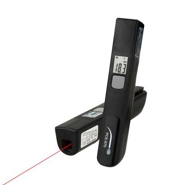 Pce Instruments Infrared Thermometer, -27.4 to 932°F PCE-670